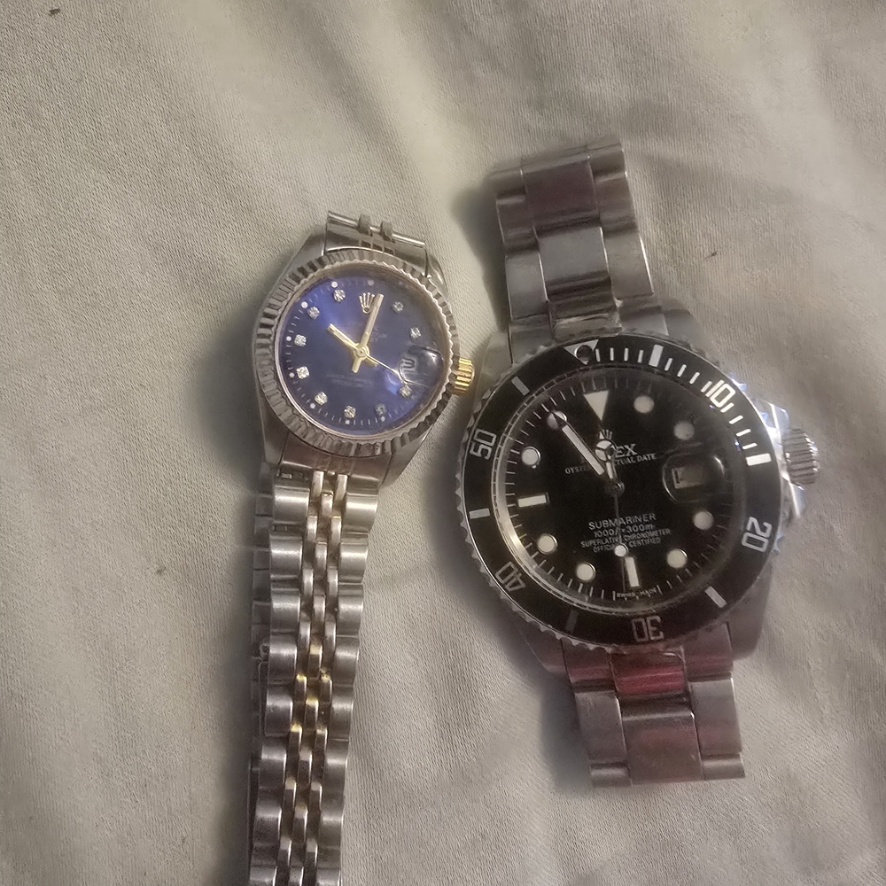Luxury Silver and Black Watch Set